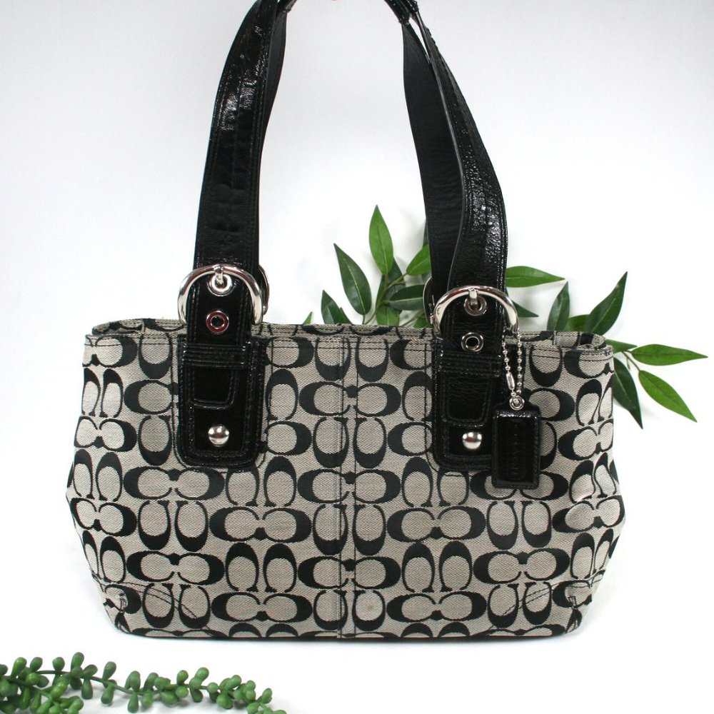 Coach Soho Signature Jacquard Satchel Tote Handbag